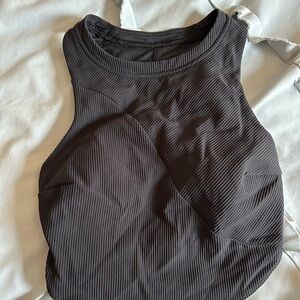 Lululemon Athletica Ribbed Longline Bra in Butternut Brown